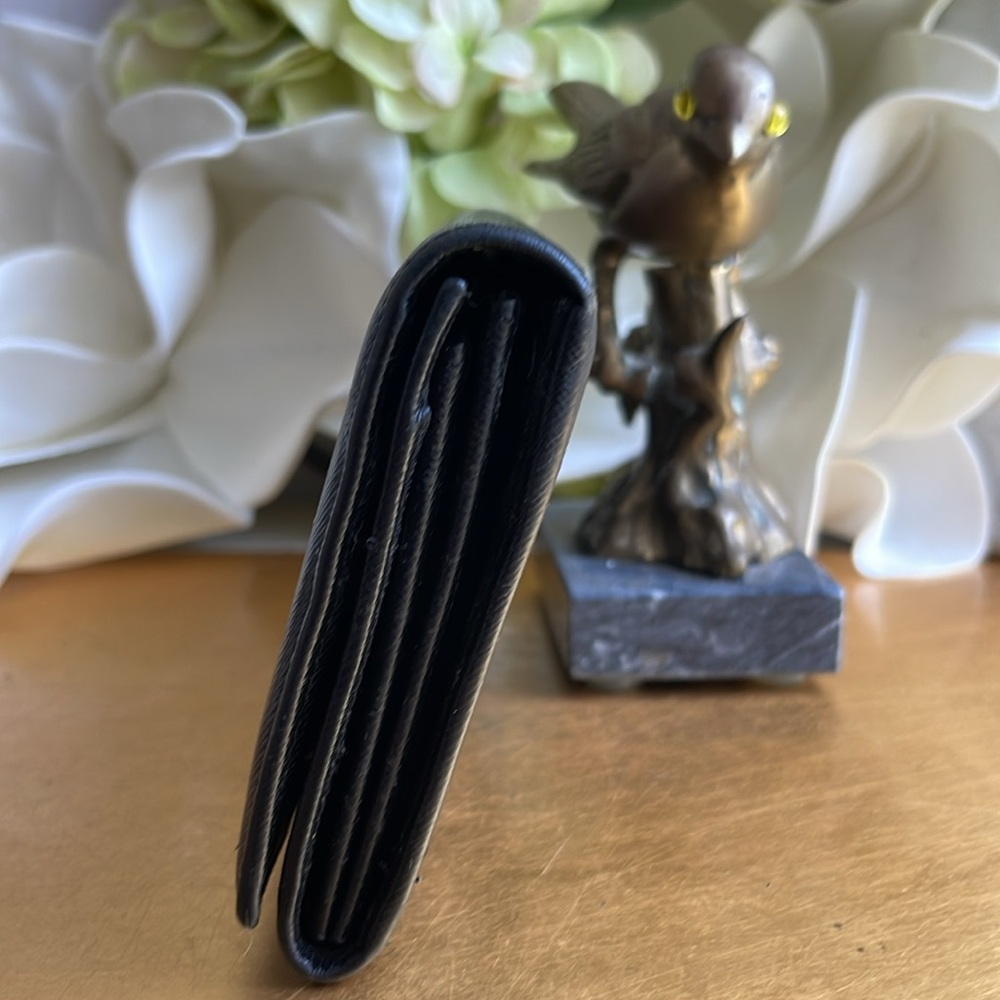 Prada Triangle Logo Long Snap Wallet in Black Saffiano Leather - Picture 6 of 14